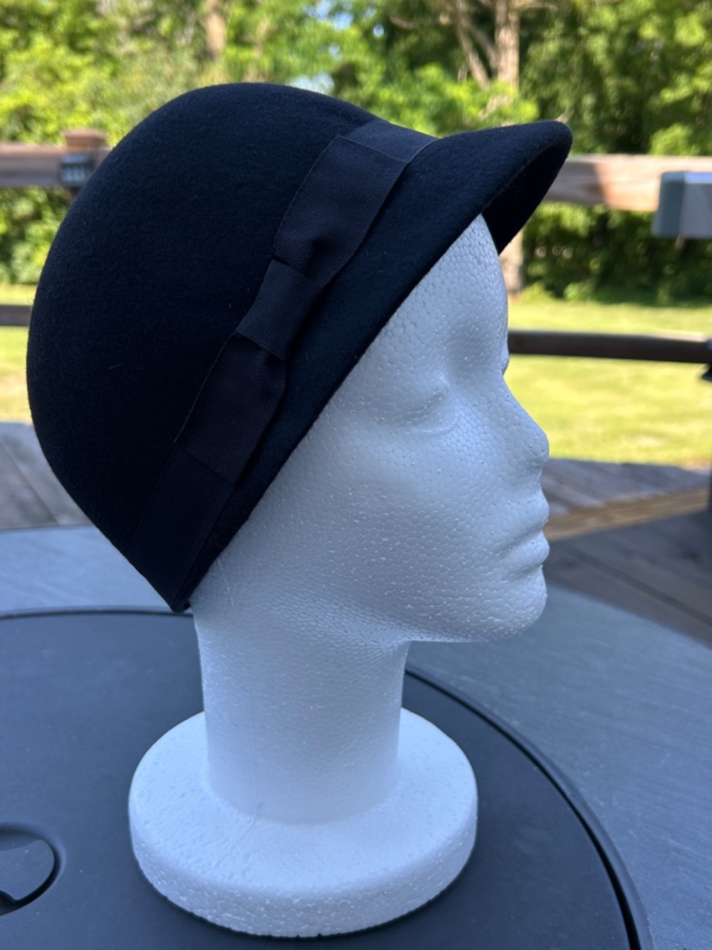 Target Black Wool Bow Cloche Hat